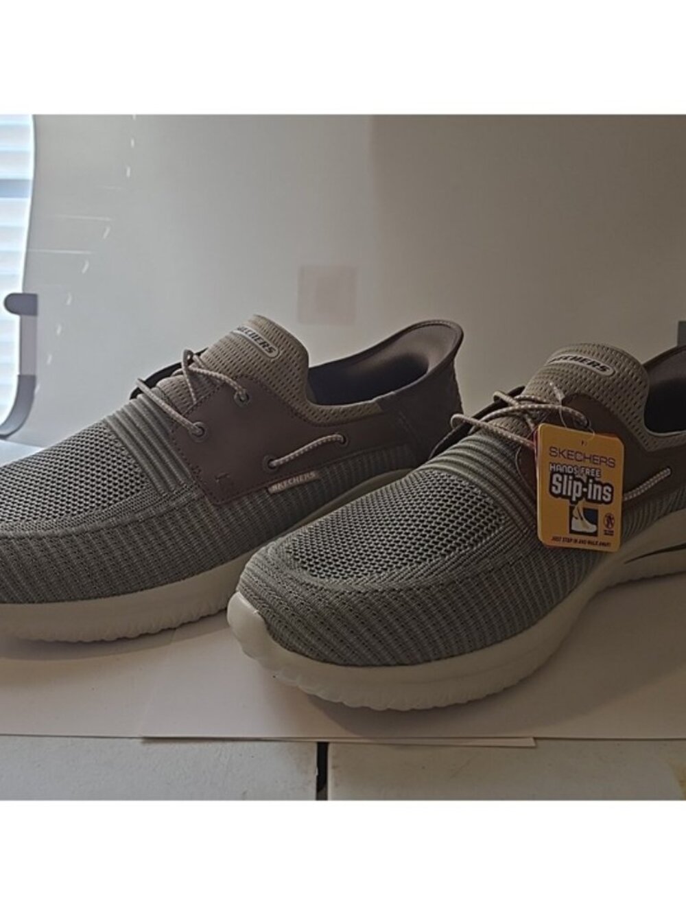 Skechers Mens Delson 3.0 - Roth 210606W 14 Wide Taupe NWT